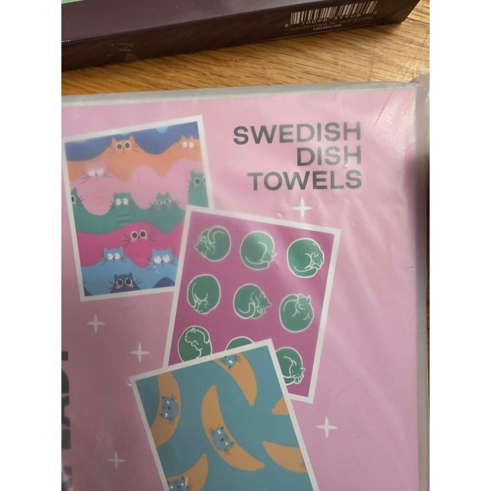 Cat Lady Gift Bundle Lot – Visor Luggage Tags Towels Wallet Stationery & More - Picture 11 of 11